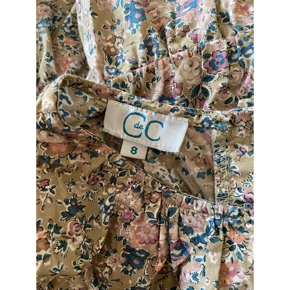 Girls Size 8 C De C Floral Ruffle Dress - Picture 3 of 3
